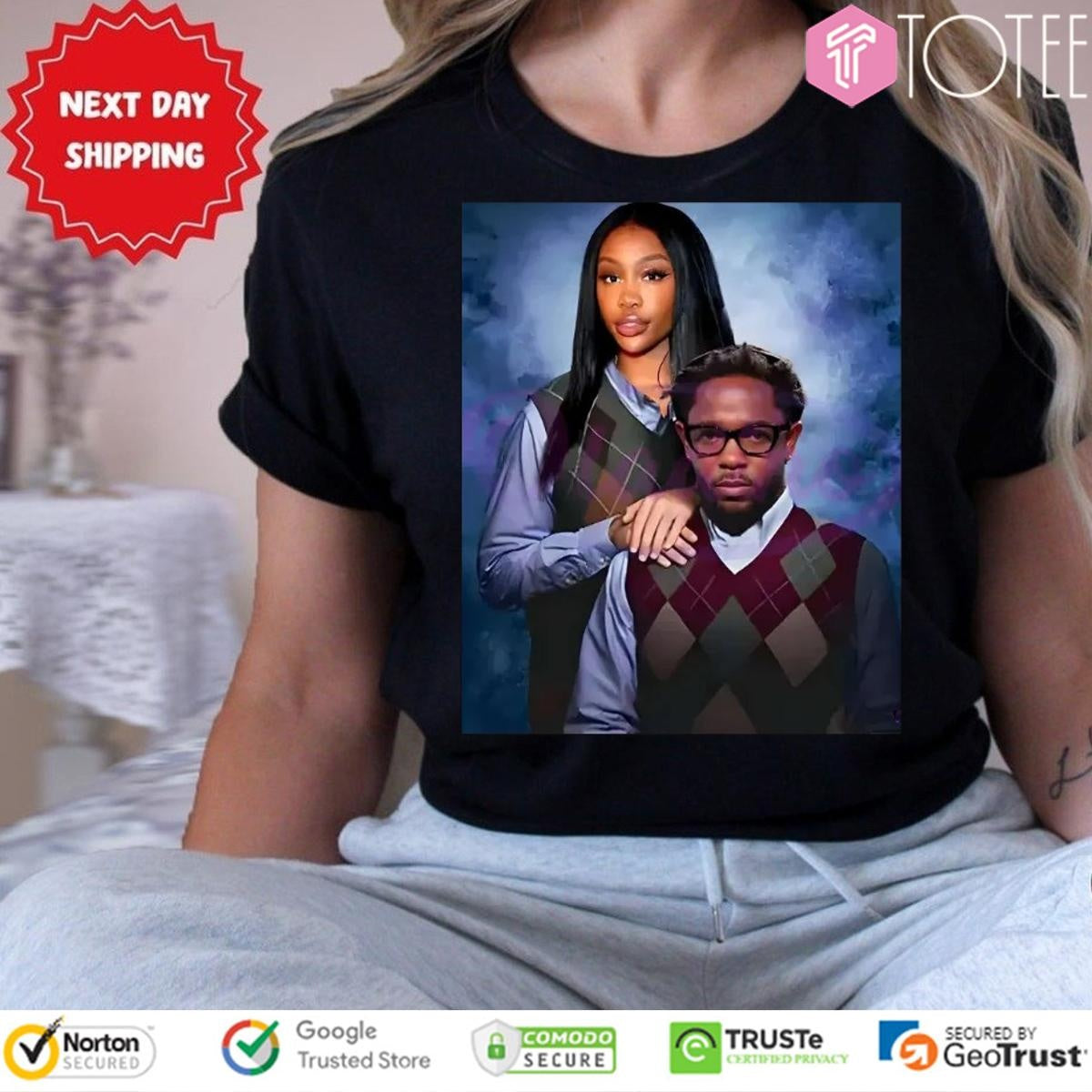 Kendrick Lamar And Sza Step Brothers School Portrait T-shirt