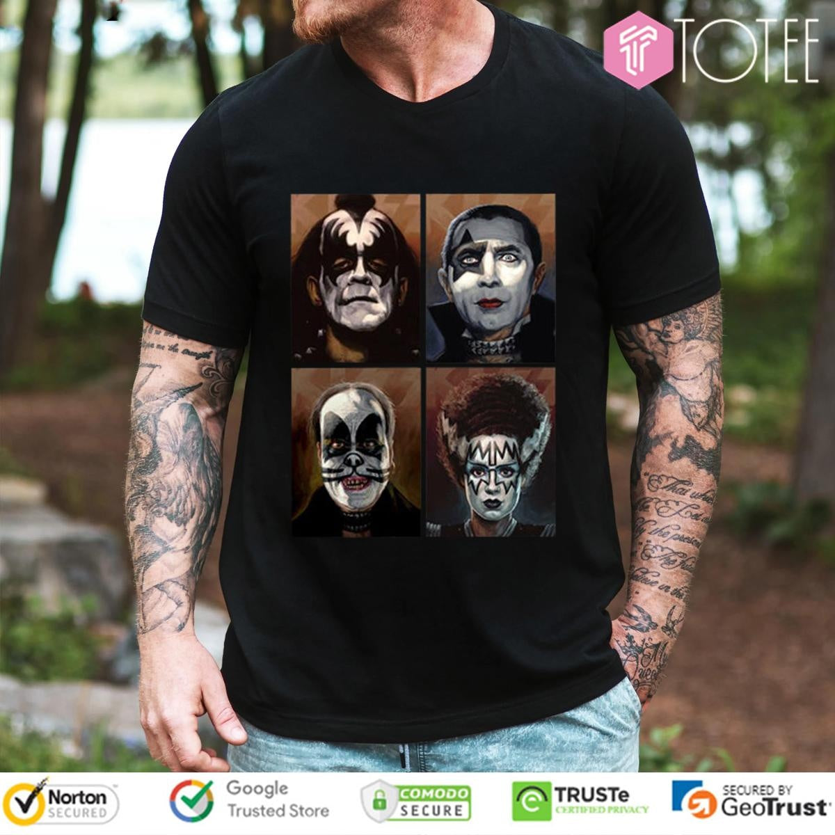 Kiss Universal Monsters Band Rock T-shirt