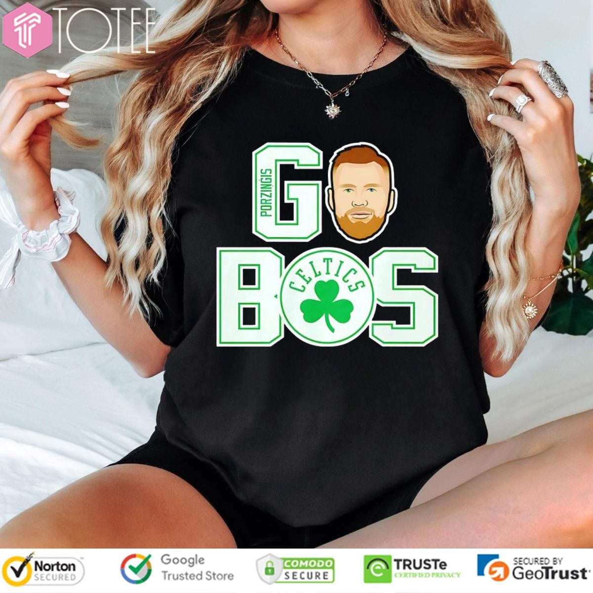 Kristaps Porzingis Go Bos Boston Celtics T-shirt