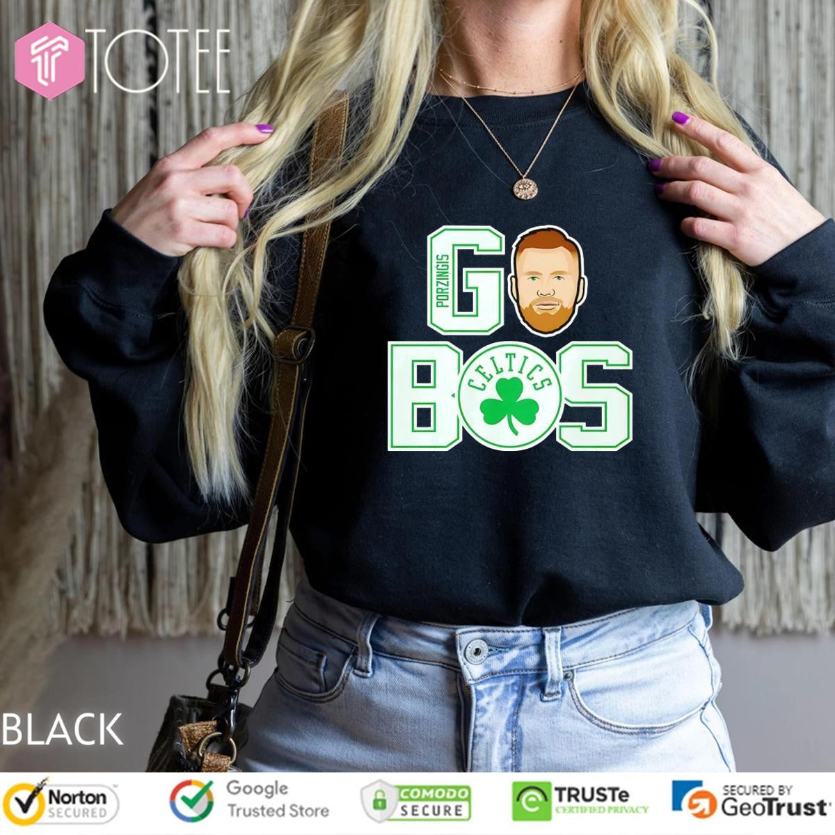 Kristaps Porzingis Go Bos Boston Celtics T-shirt