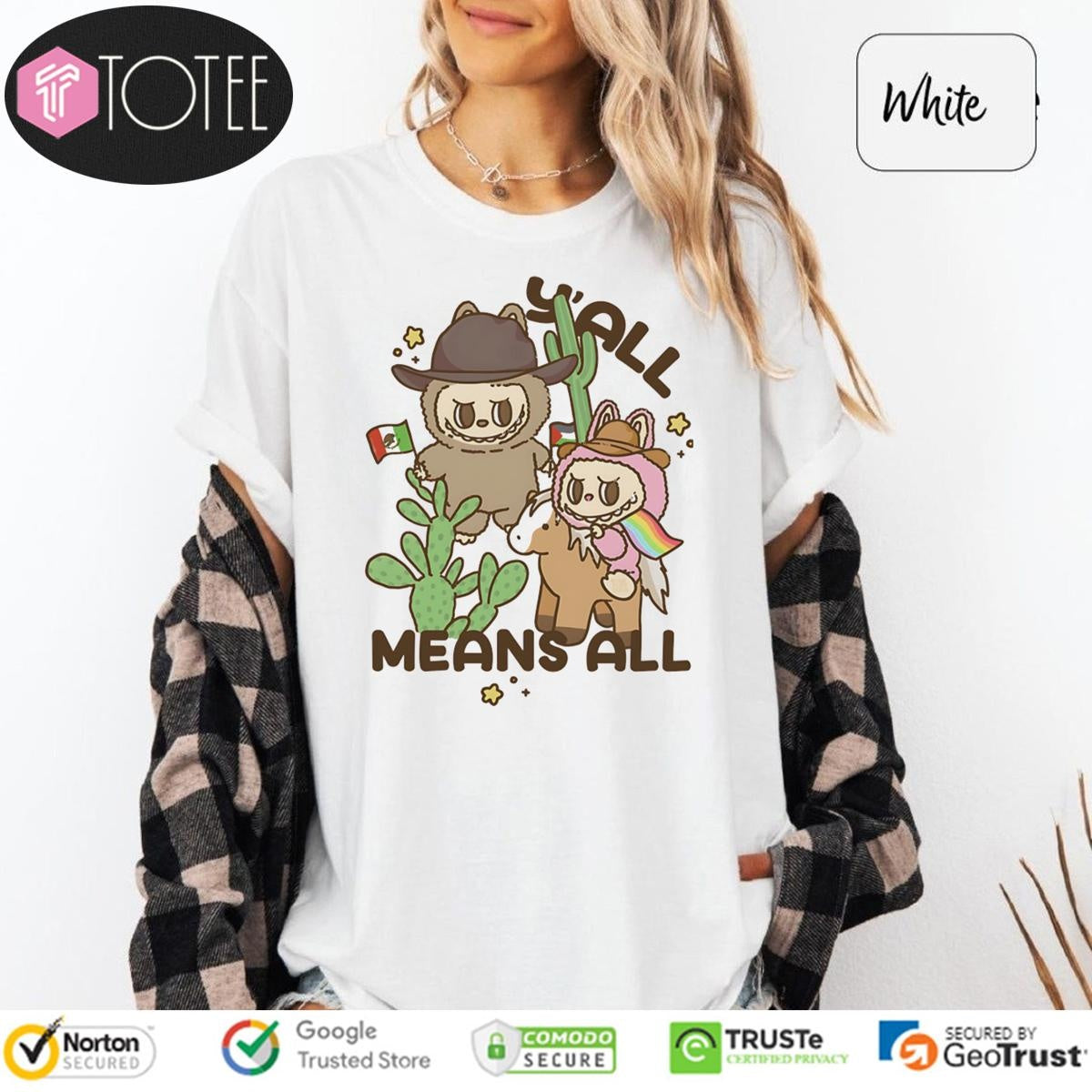 Labubu Cowboy Yall Means All T-shirt