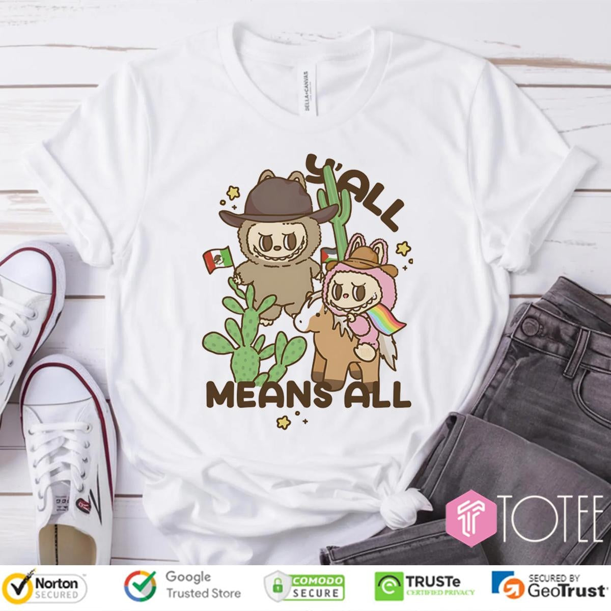 Labubu Cowboy Yall Means All T-shirt