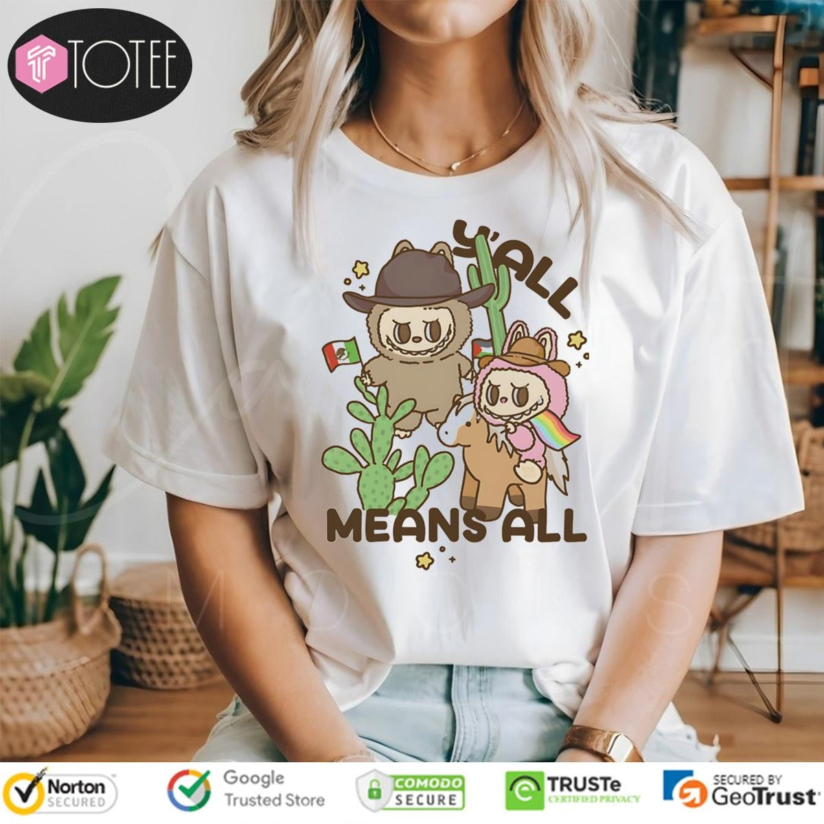 Labubu Cowboy Yall Means All T-shirt