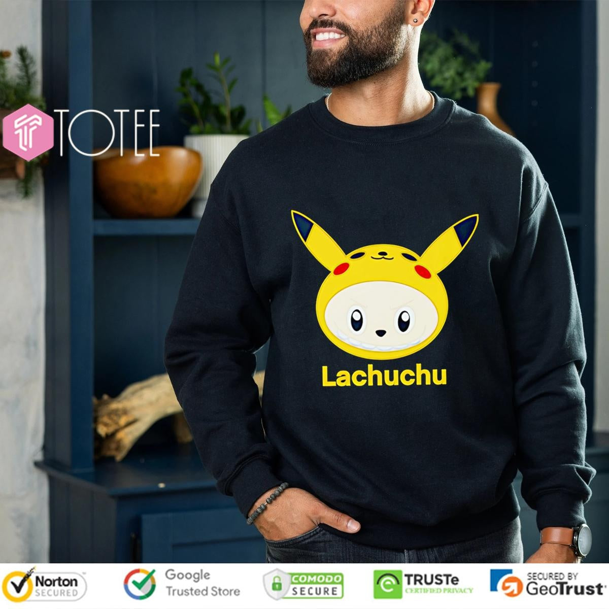 Lachuchu Parody Pikachu Labubu Pokemon T-shirt