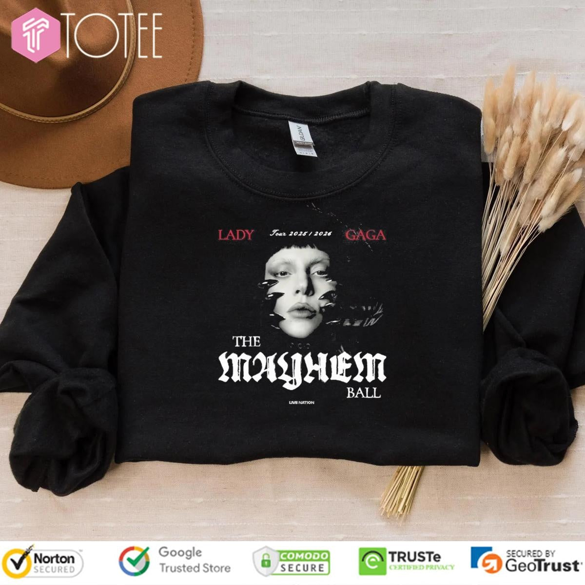 Lady Gaga 2025-2026 The Mayhem Ball Live Nation Concert T-shirt