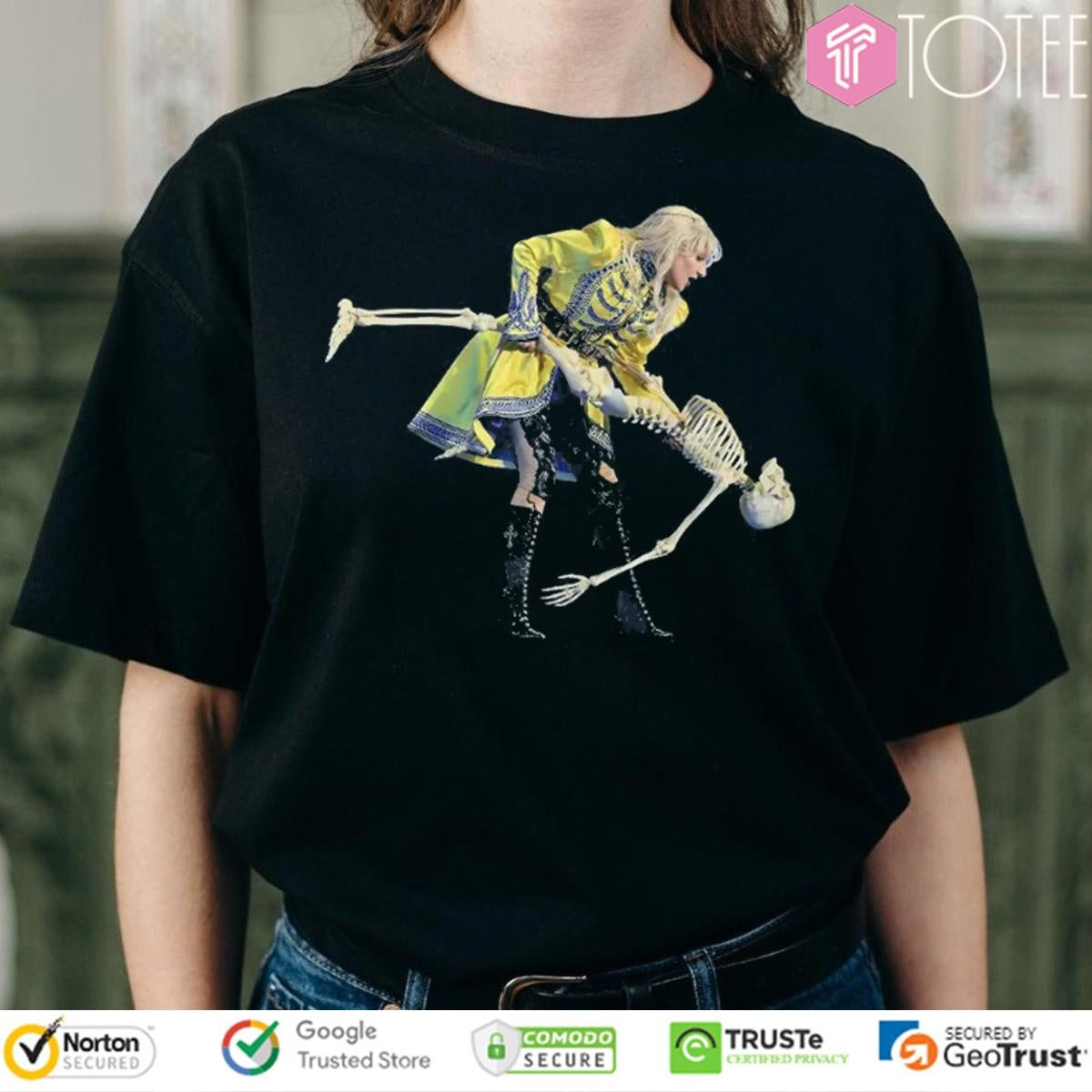 Lady Gaga Dancing With Skeleton T-shirt