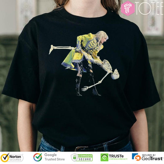 Lady Gaga Dancing With Skeleton T-shirt