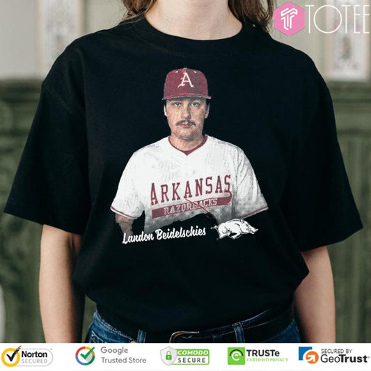 Landon Beidelschies Arkansas Razorbacks Portrait T-shirt