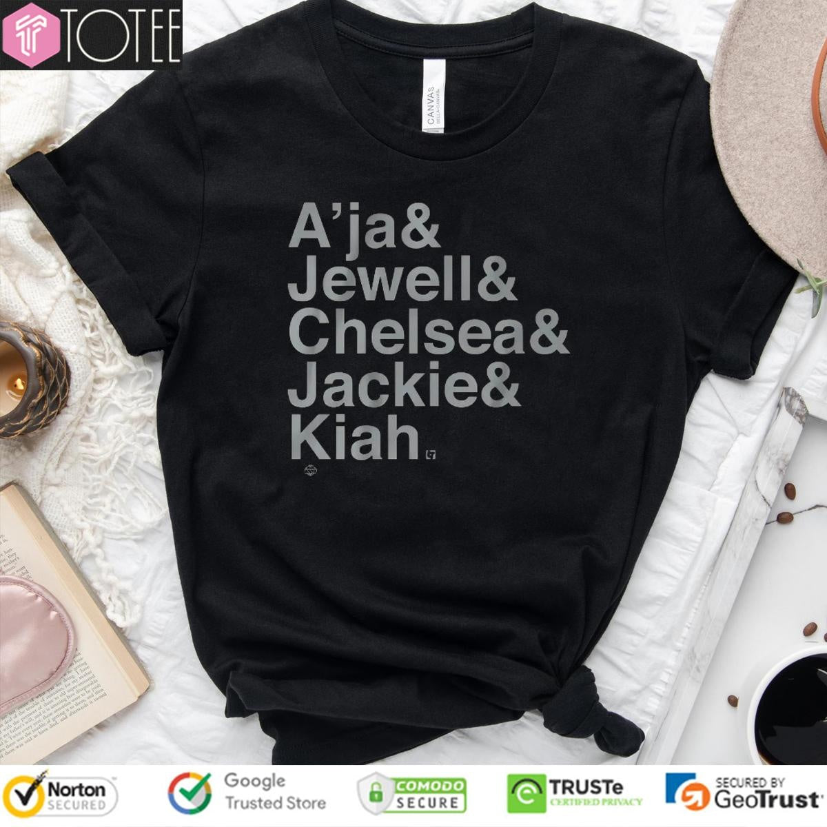 Las Vegas Aces Players Names Aja Jewell Chelsea Jackie Kiah T-shirt