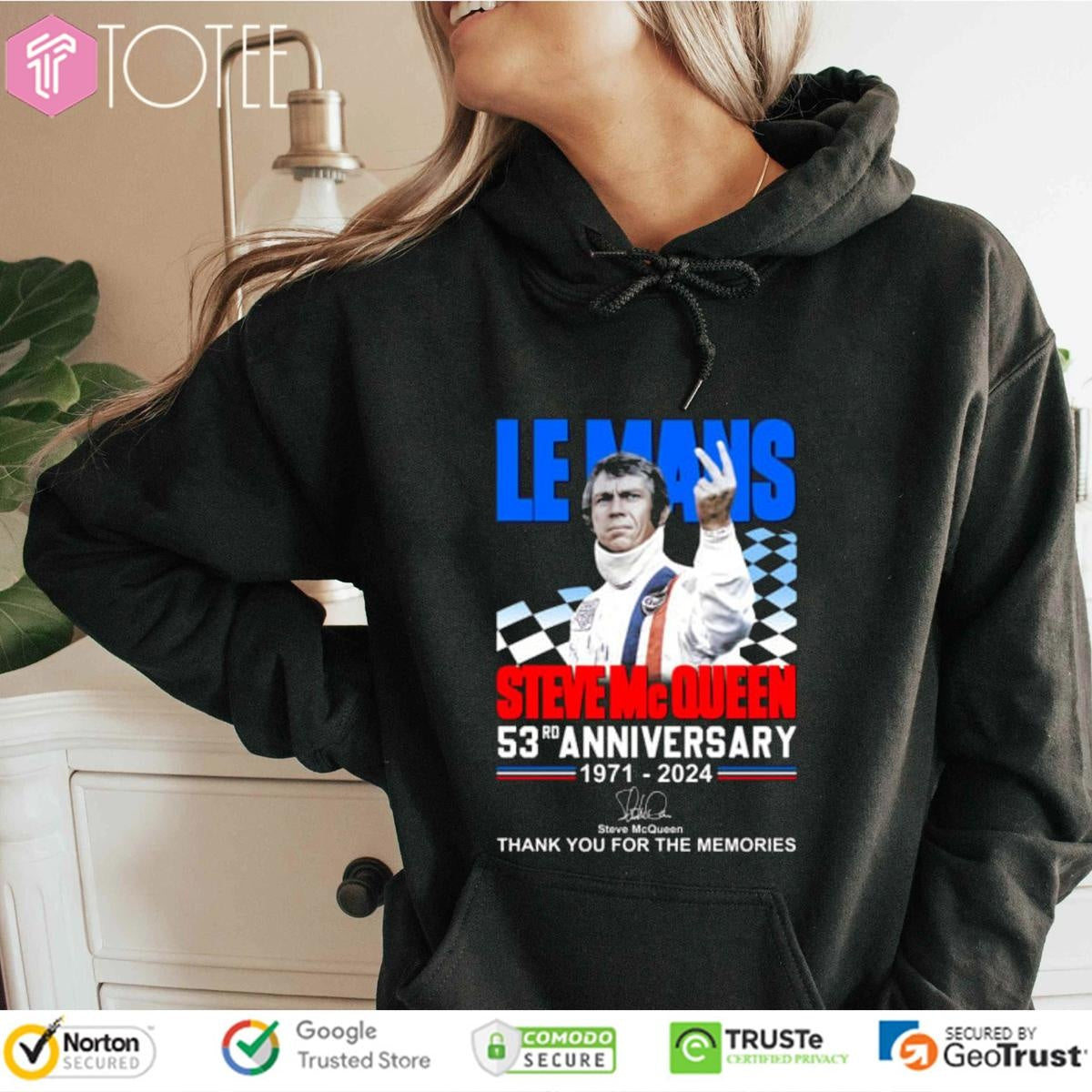 Le Mans Steve Mc Queen 53Rd Anniversary 1971-2024 Signature T-shirt