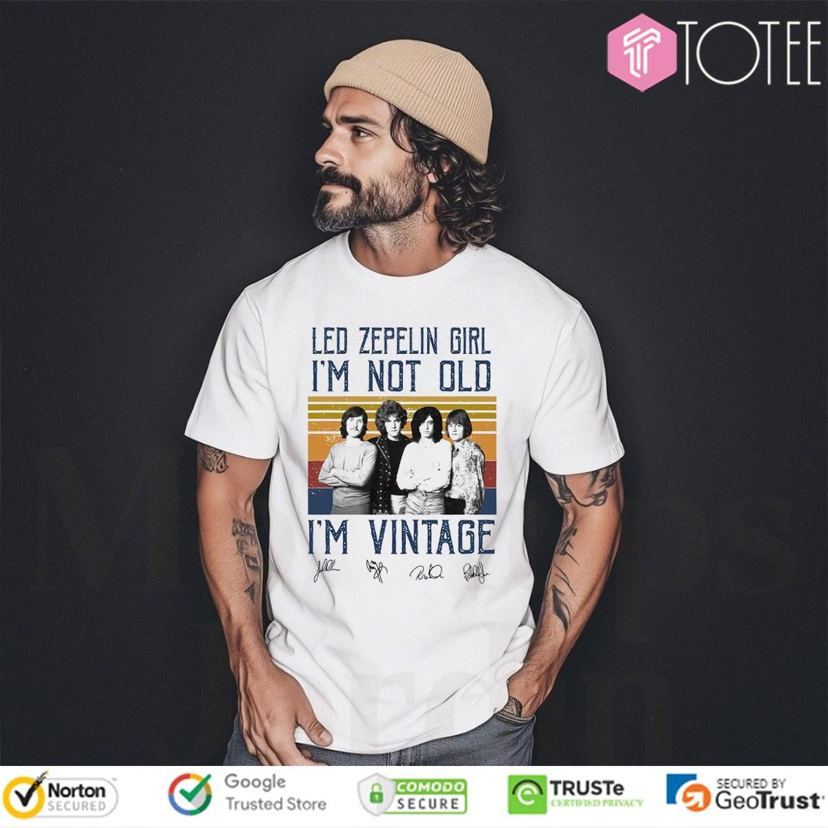 Led Zeppelin Girl Im Not Old Im Vintage Signatures T-shirt