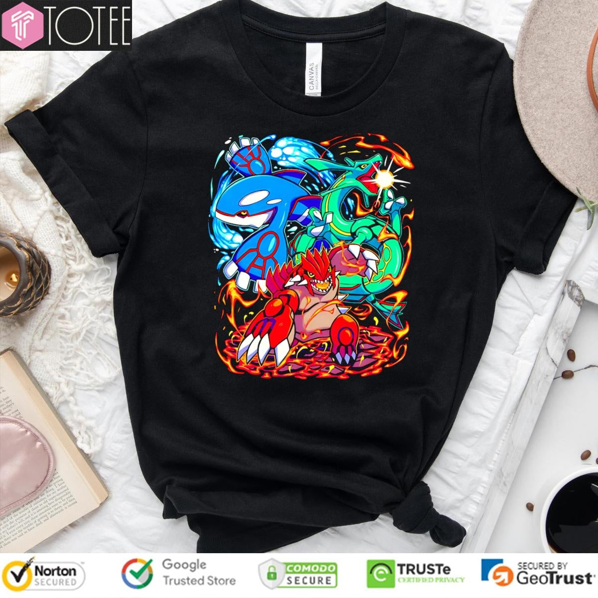 Legendary Pokemon Kyogre Groudon Rayquaza Graphic T-shirt