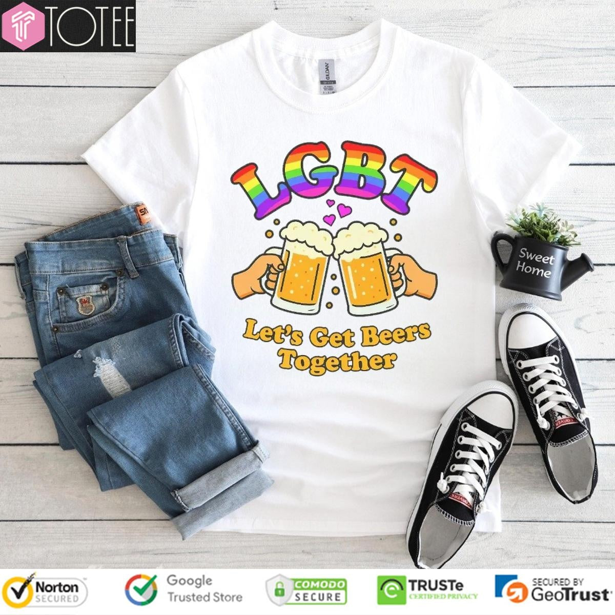 Lgbt Pride Lets Get Beer Together T-shirt