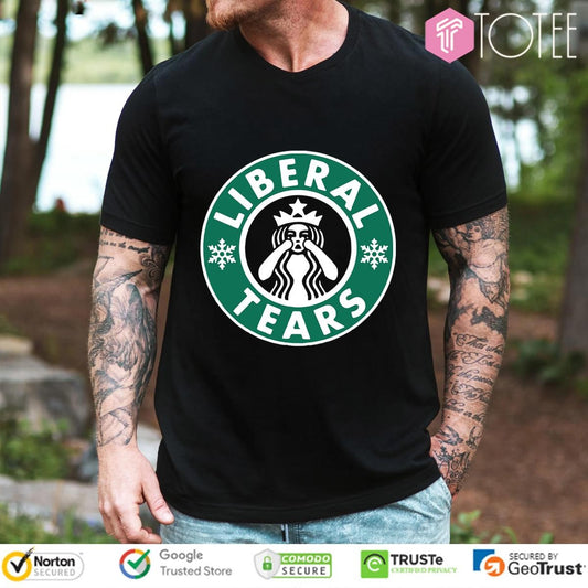 Liberal Tears Parody Starbucks Logo T-shirt