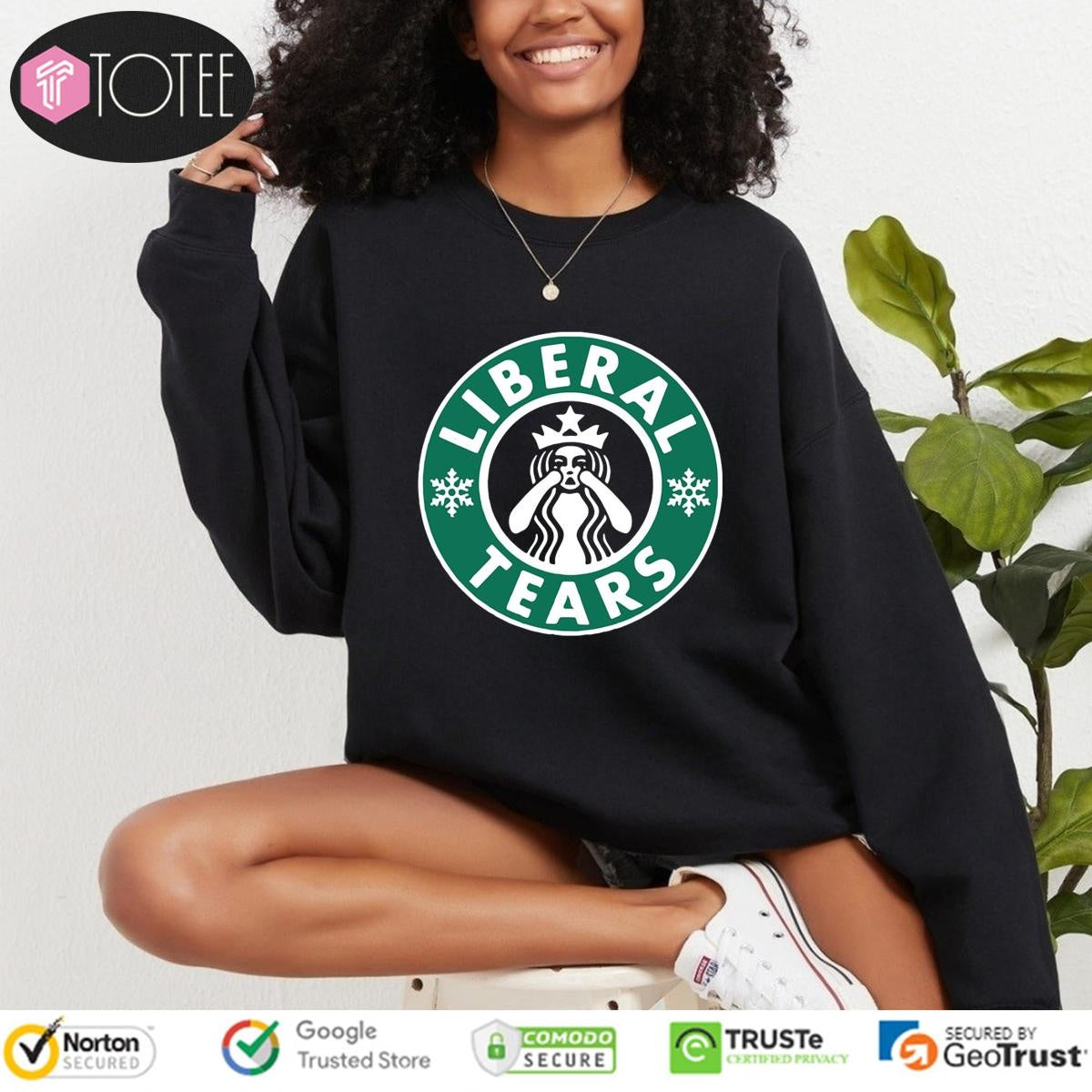 Liberal Tears Parody Starbucks Logo T-shirt
