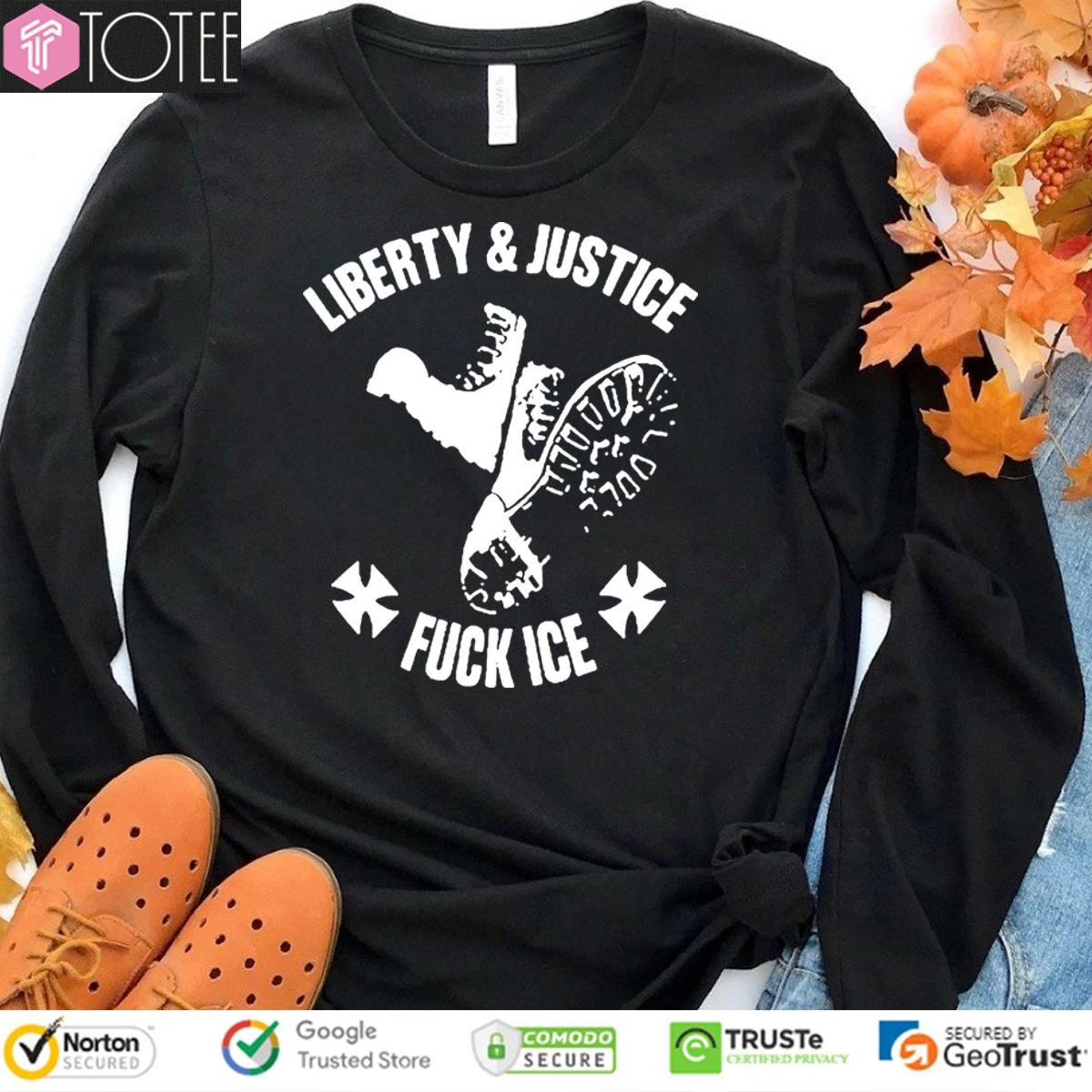 Liberty & Justice Fuck Ice T-shirt