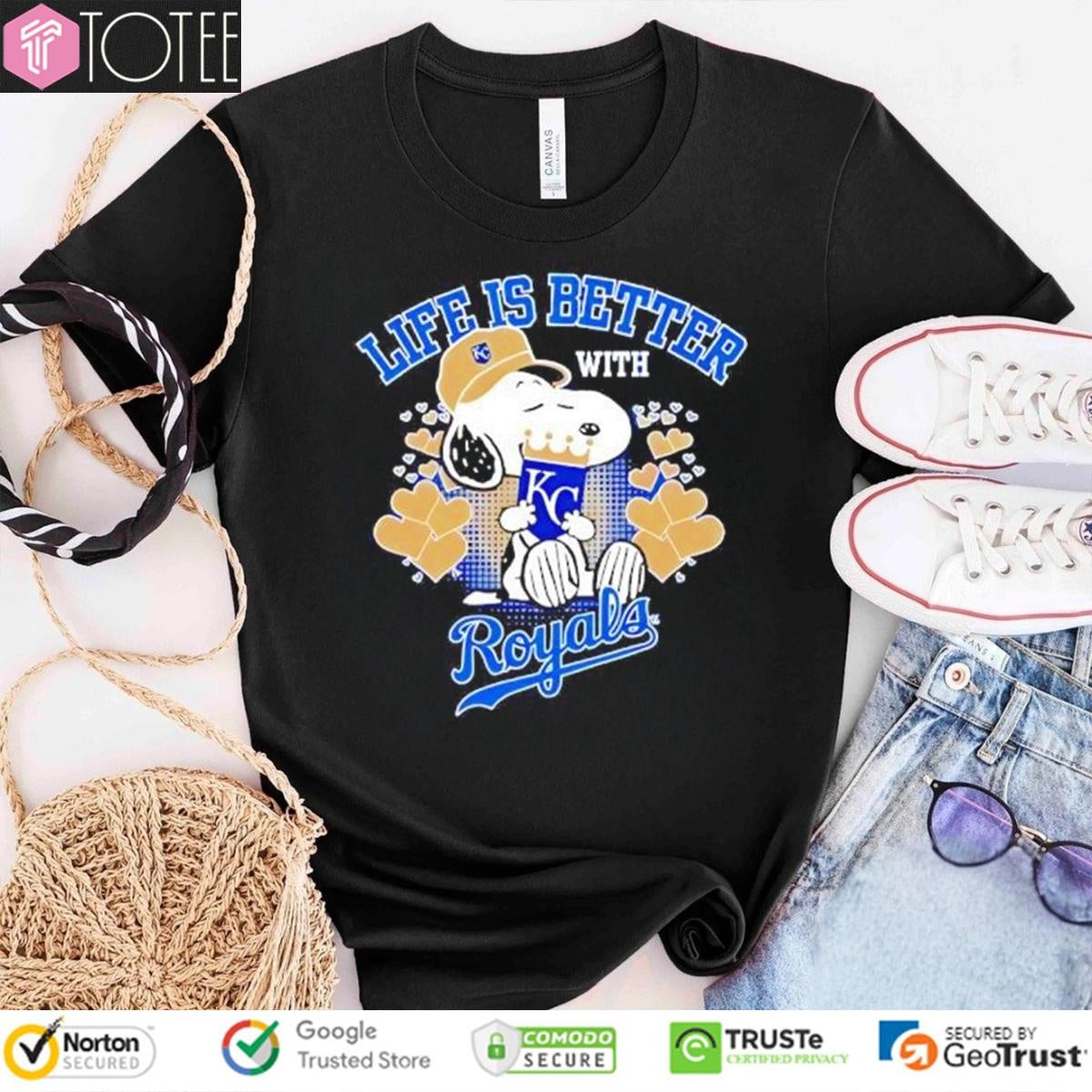 Life Is Better With Kansas City Royals Snoopy T-shirt