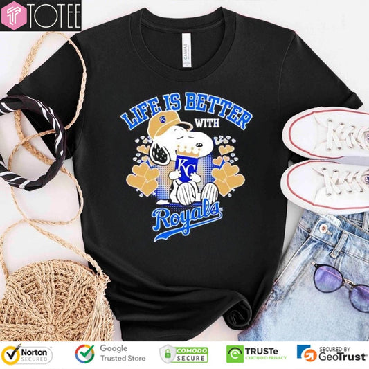 Life Is Better With Kansas City Royals Snoopy T-shirt