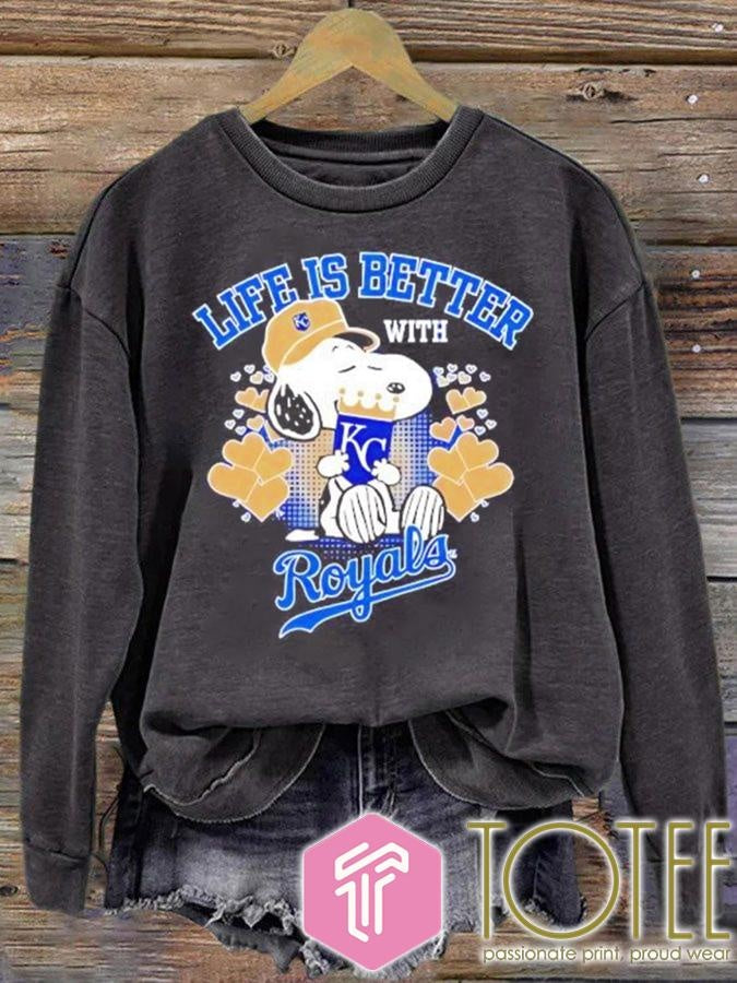 Life Is Better With Kansas City Royals Snoopy T-shirt