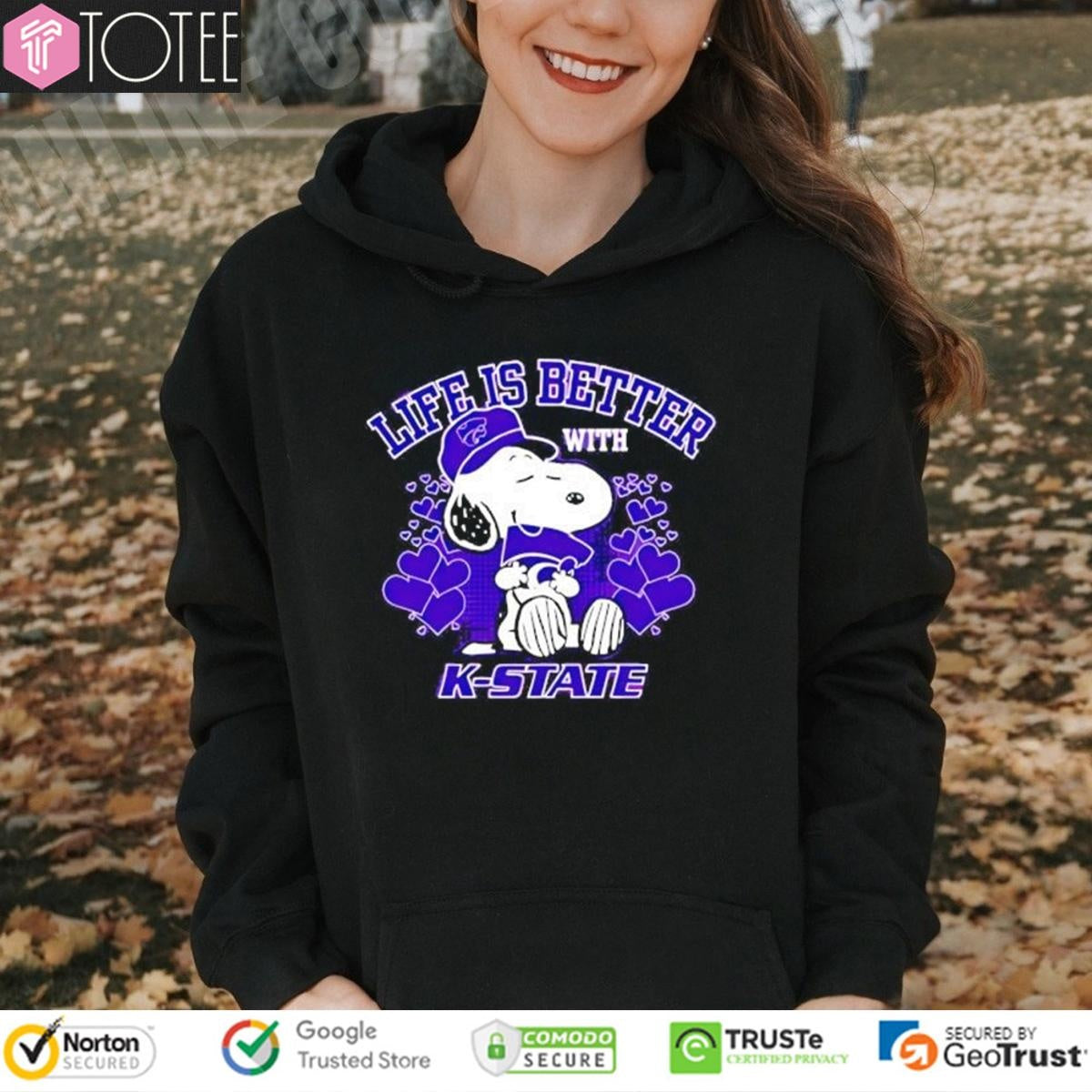 Life Is Better With Kansas State Wildcats Snoopy T-shirt