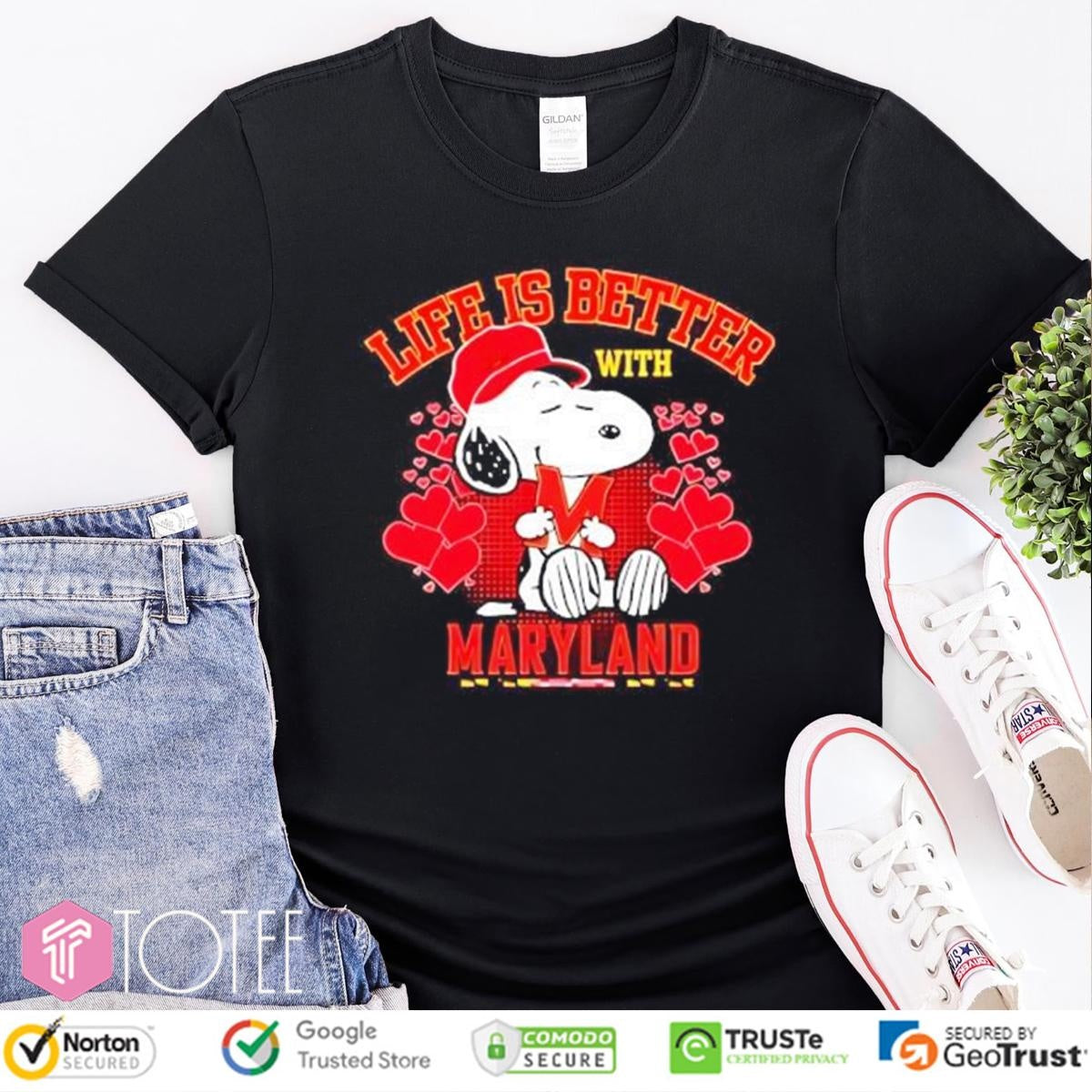 Life Is Better With Maryland Terrapins Snoopy T-shirt