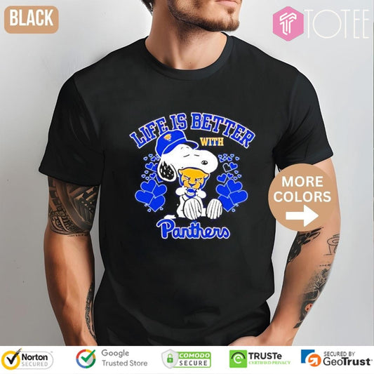 Life Is Better With Pittsburgh Panthers Snoopy T-shirt