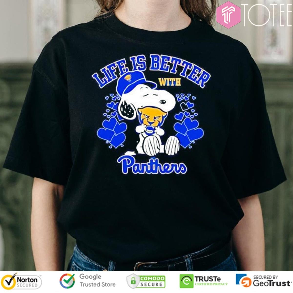 Life Is Better With Pittsburgh Panthers Snoopy T-shirt