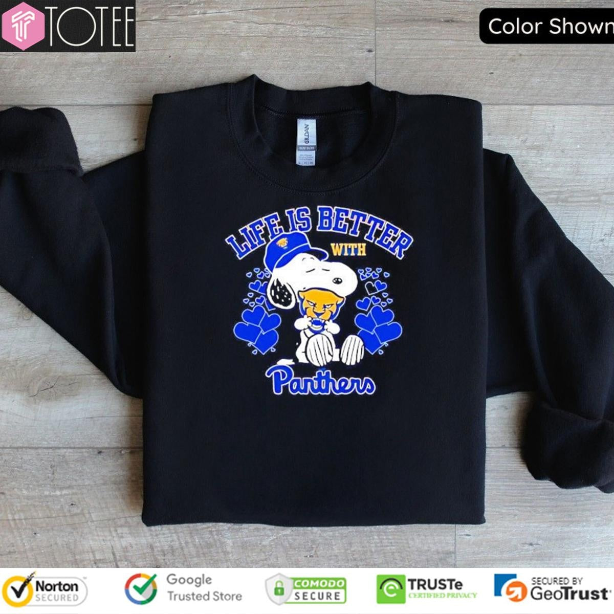 Life Is Better With Pittsburgh Panthers Snoopy T-shirt