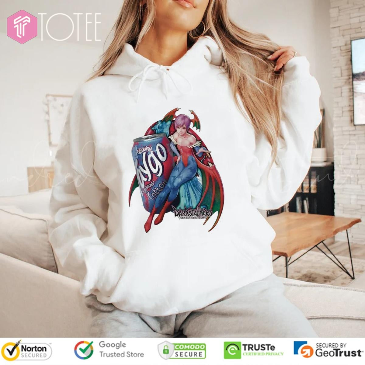 Lilith Aensland Darkstalkers Resurrection Faygo Cotton Candy Soda T-shirt