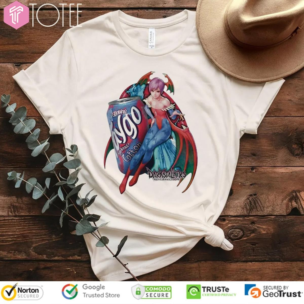 Lilith Aensland Darkstalkers Resurrection Faygo Cotton Candy Soda T-shirt