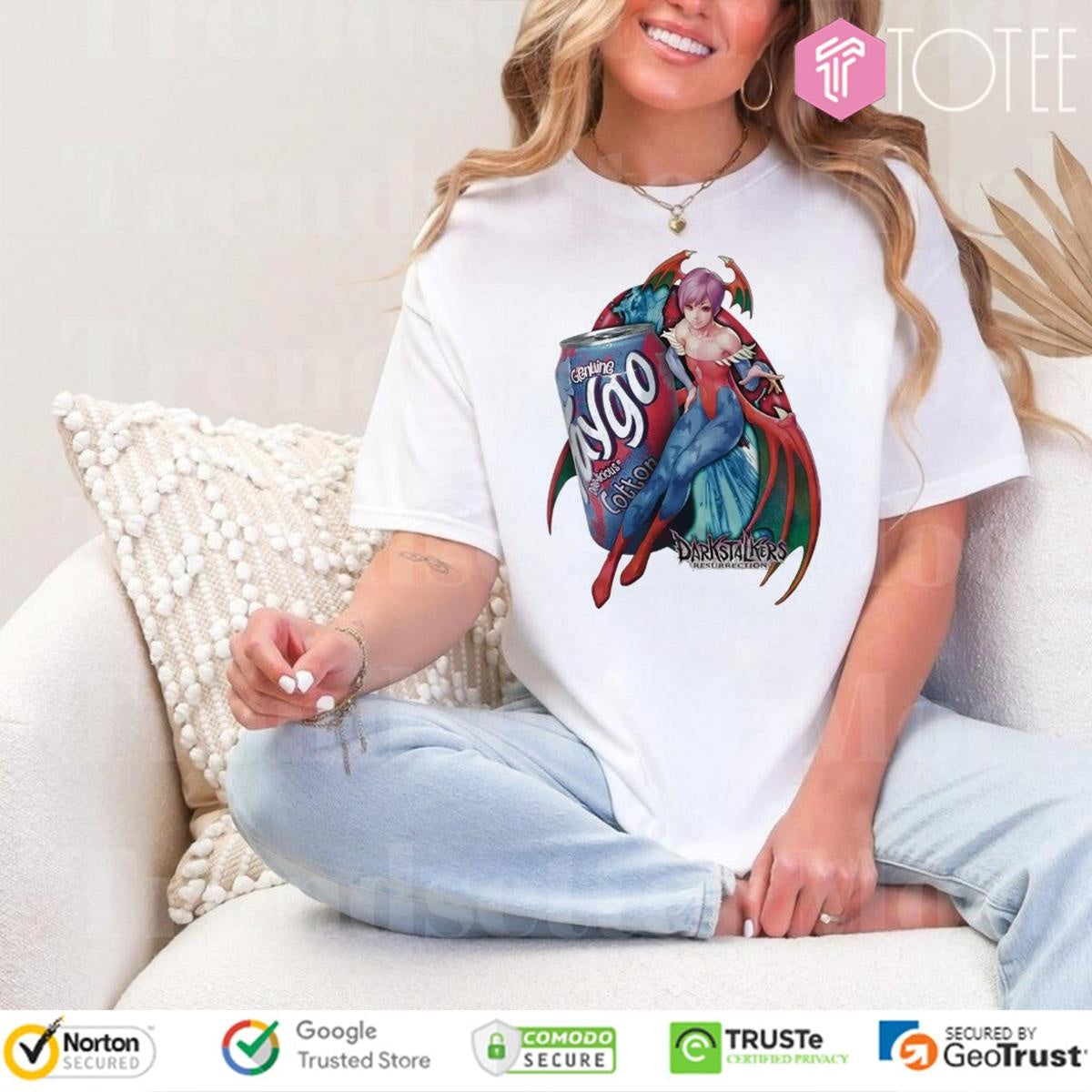 Lilith Aensland Darkstalkers Resurrection Faygo Cotton Candy Soda T-shirt