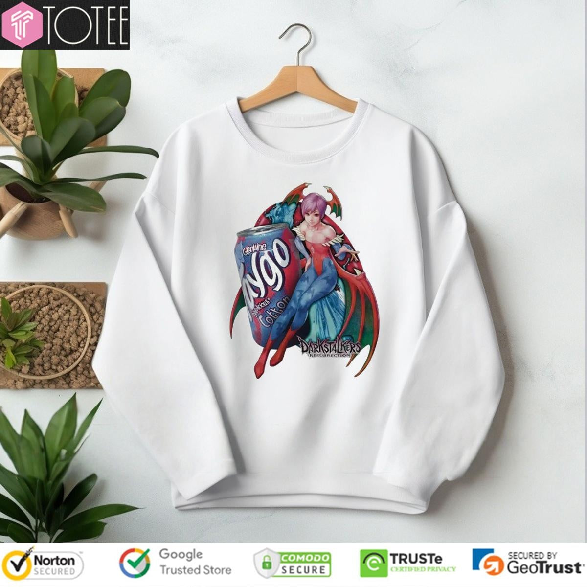 Lilith Aensland Darkstalkers Resurrection Faygo Cotton Candy Soda T-shirt