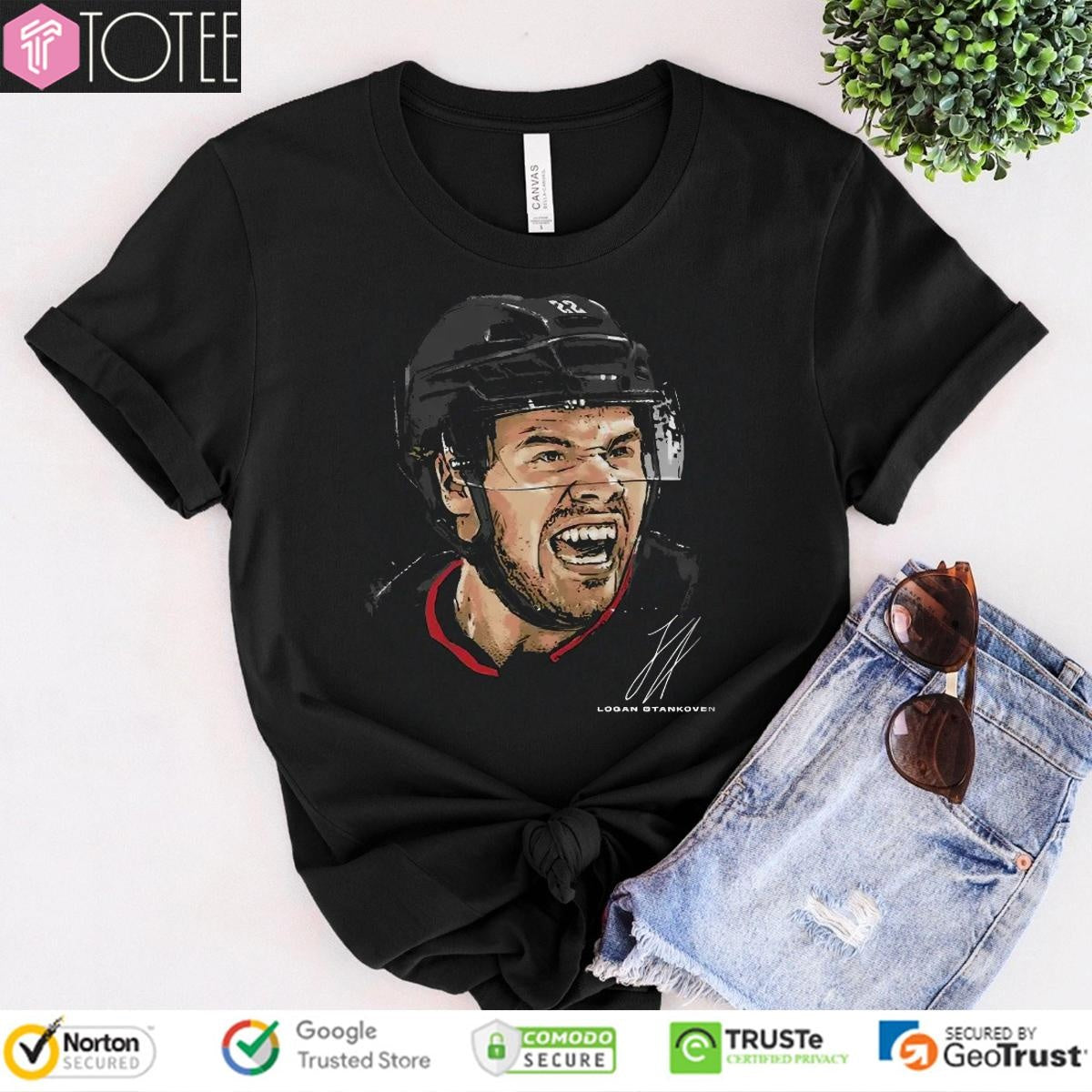 Logan Stankoven Carolina Hurricanes Hockey Signature T-shirt