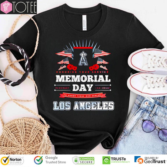 Los Angeles Angels Honoring Your Service Memorial Day T-shirt
