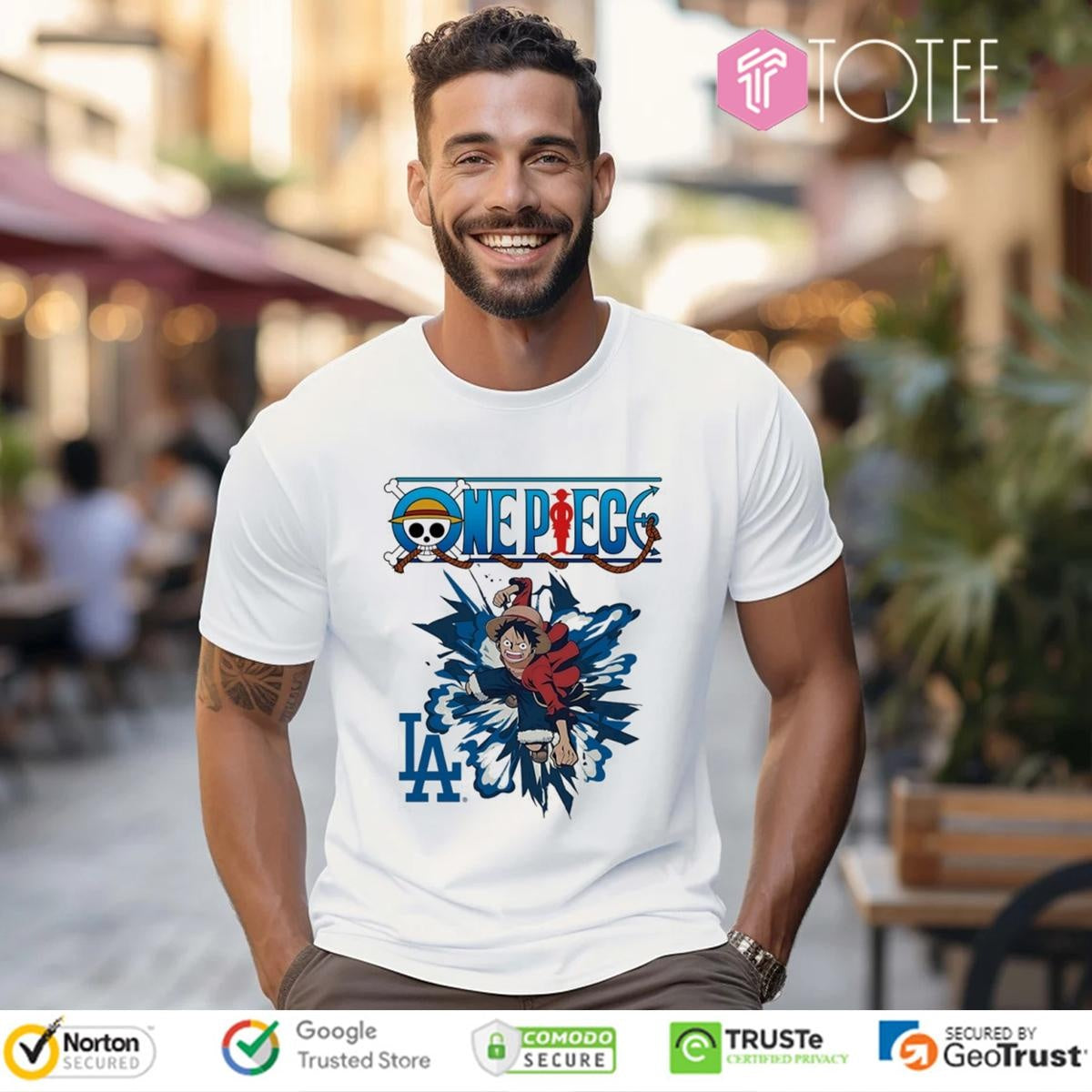 Los Angeles Dodgers Luffy One Piece T-shirt