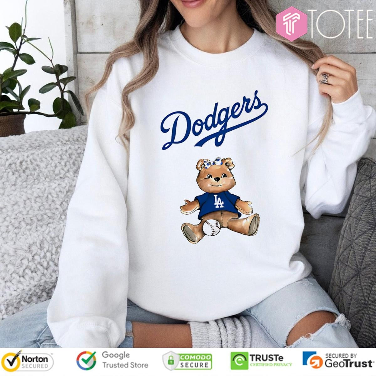 Los Angeles Dodgers X Tiny Turnip Teddy Bear T-shirt