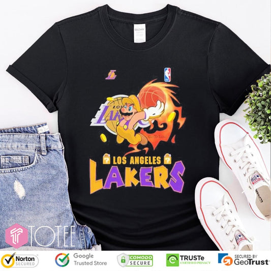 Los Angeles Lakers Super Mario Basketball Nba Player T-shirt