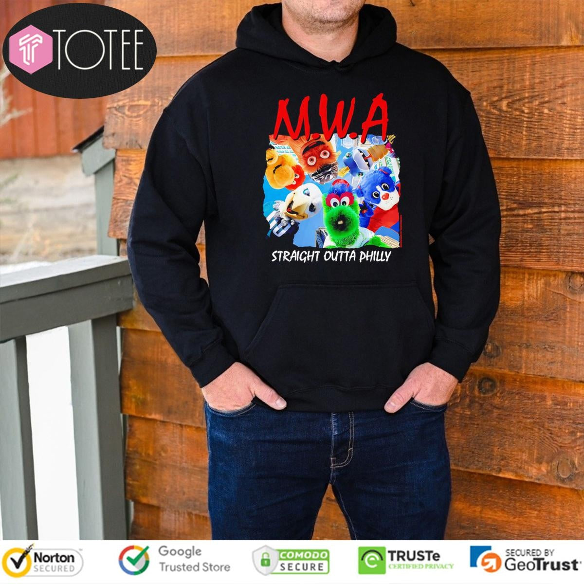 M.W.A. Mascots Straight Outta Philly Sports Teams T-shirt
