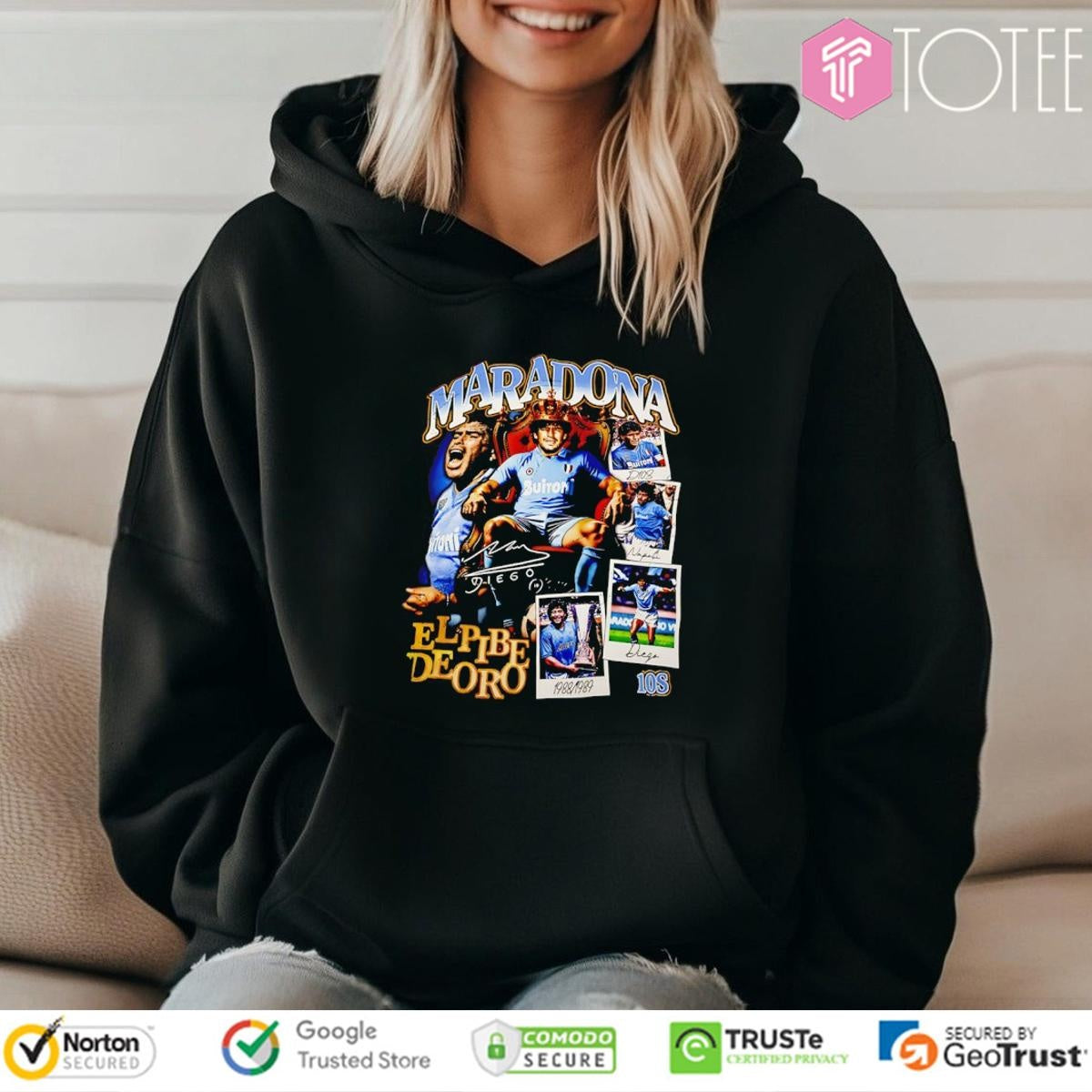 Maradona El Pibe De Oro Signature Vintage Bootleg T-shirt