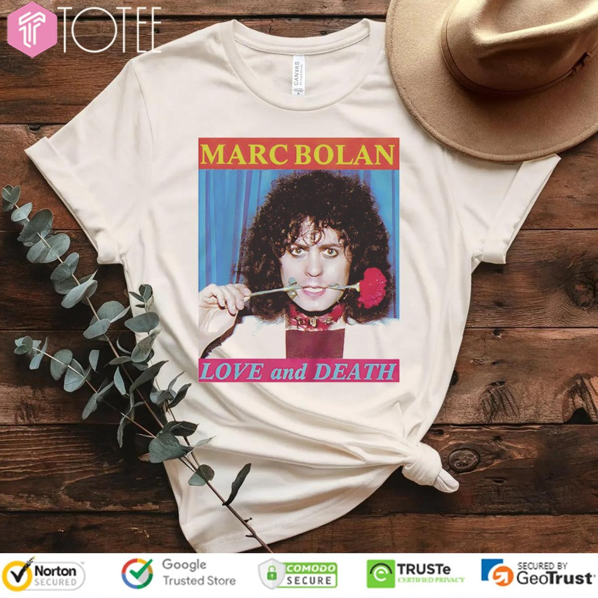 Marc Bolan Love And Death Vintage T-shirt