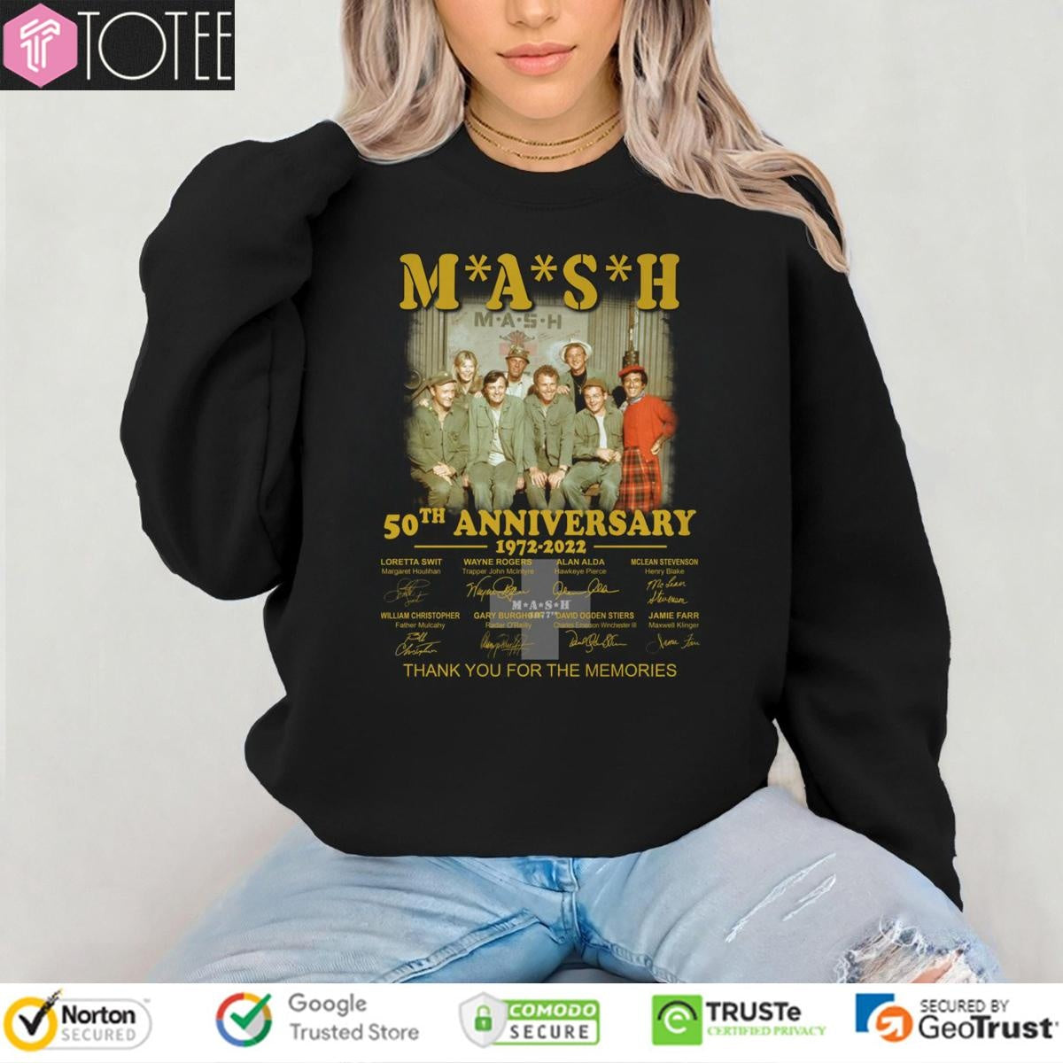 Mash 50Th Anniversary 1972 2022 Thank You For The Memories Signatures T-shirt