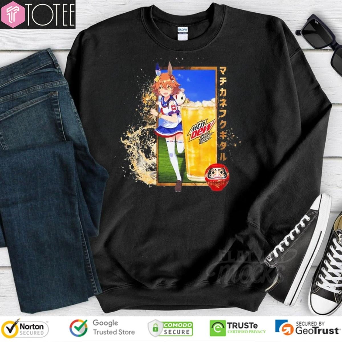 Matikanefukukitaru Umamusume Pretty Derby Mtn Dew Sweet Lightning Japanese Daruma Doll T-shirt