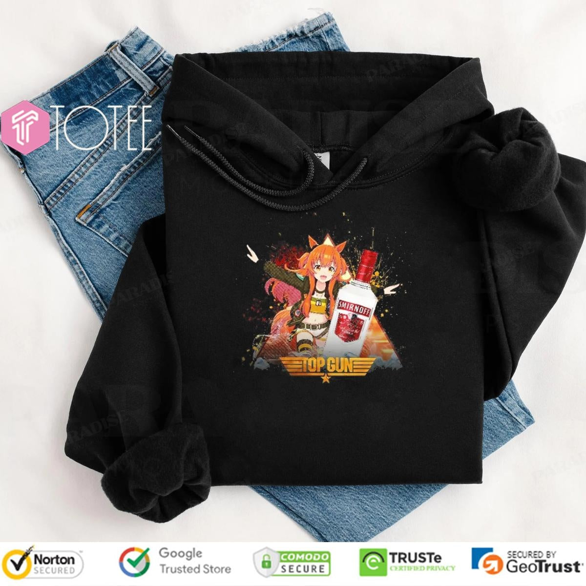 Mayano Top Gun Umamusume Pretty Derby Smirnoff Vodka Anime T-shirt