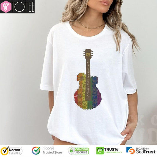 Melissa Etheridge Lgpt Pride Flower Guitar T-shirt