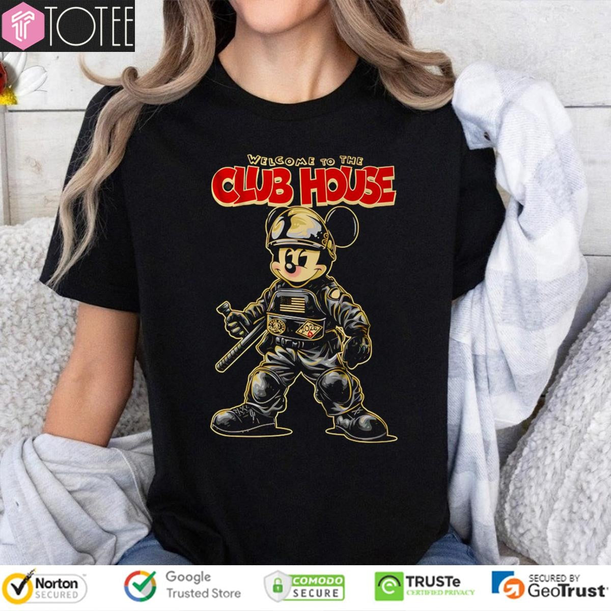 Military Mickey Mouse Welcome To The Club House T-shirt