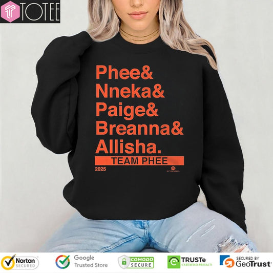 Minnesota Lynx 2025 Team Phee Nneka Paige Breanna Allisha Sweatshirt