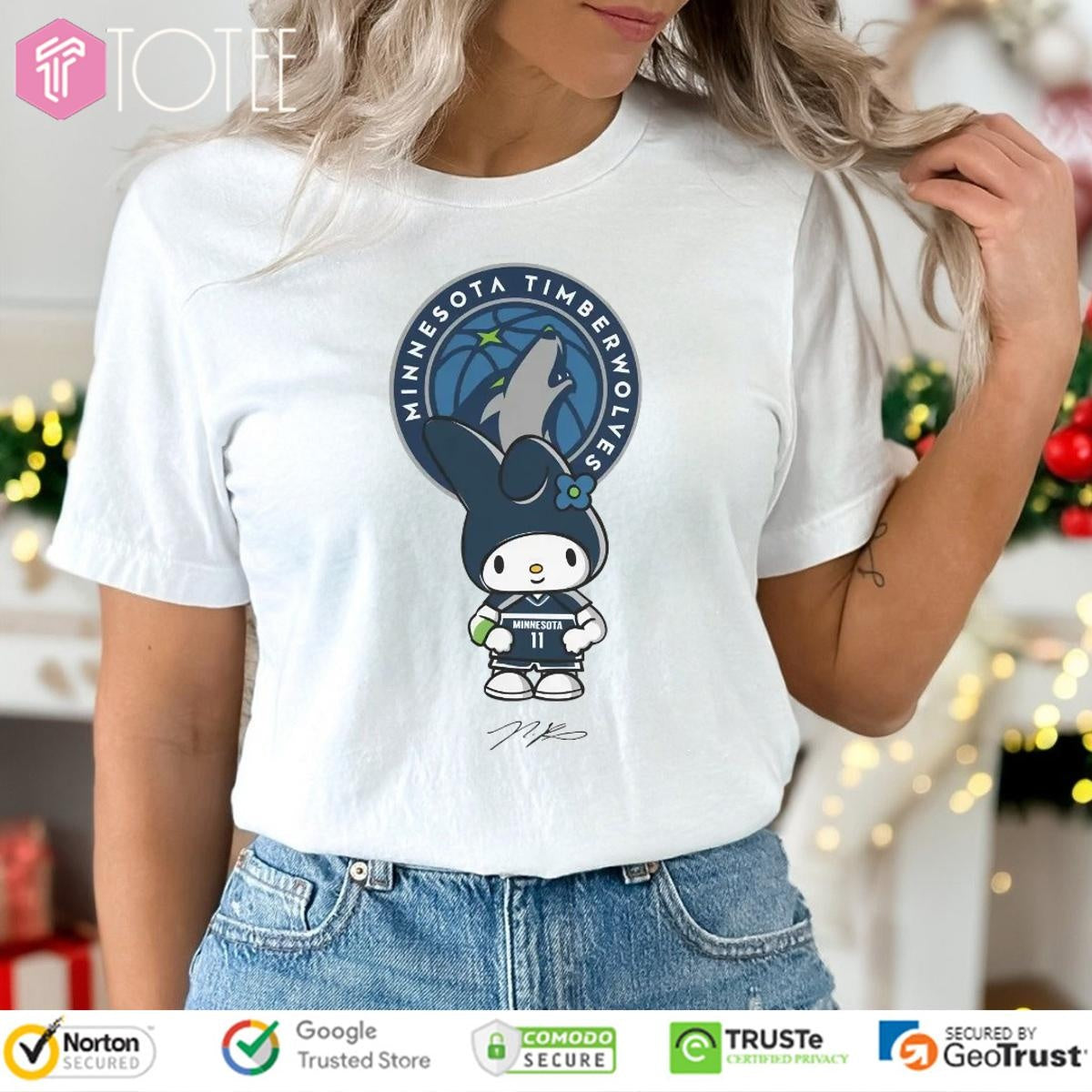 Minnesota Timberwolves Naz Reid Hello Kitty Signature T-shirt