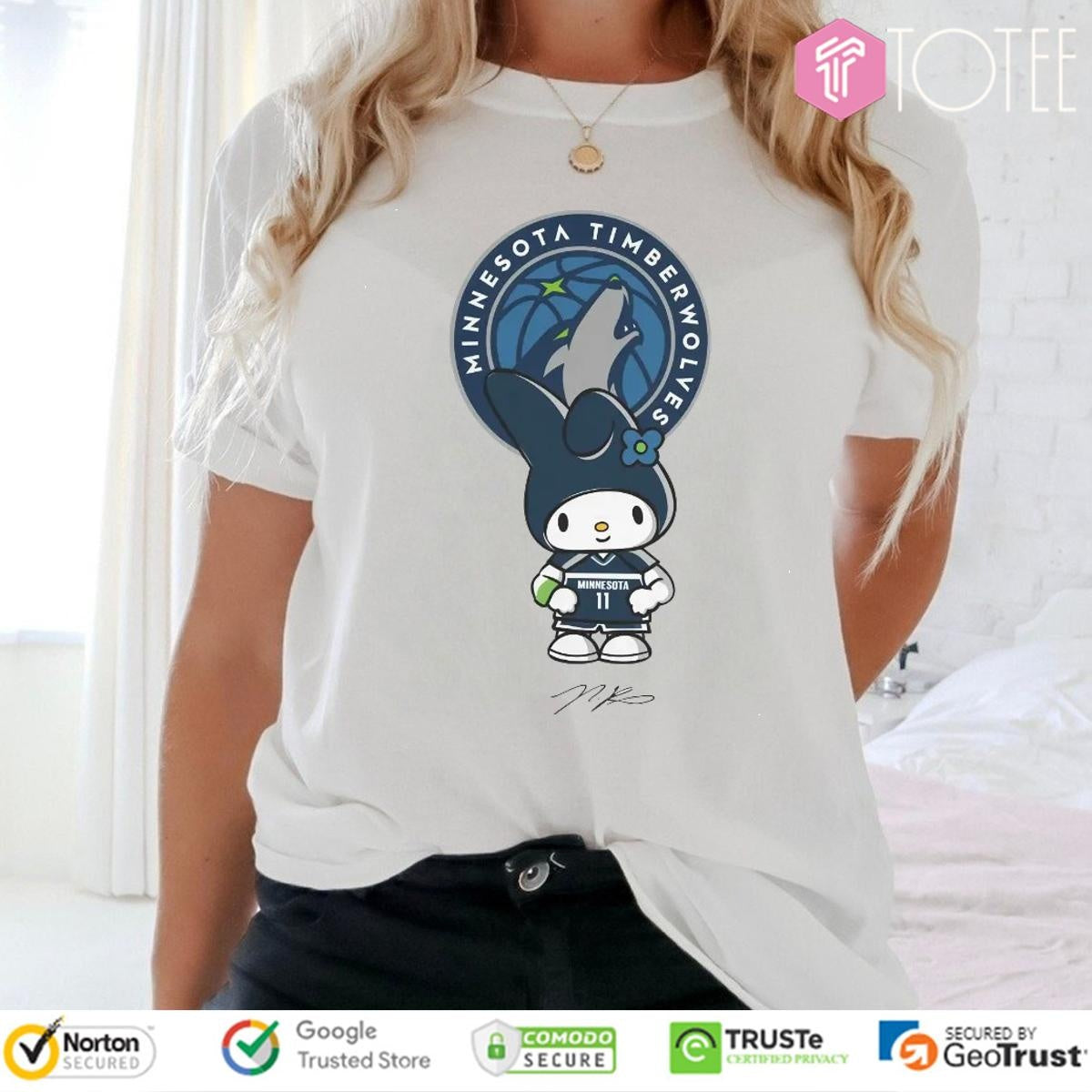 Minnesota Timberwolves Naz Reid Hello Kitty Signature T-shirt