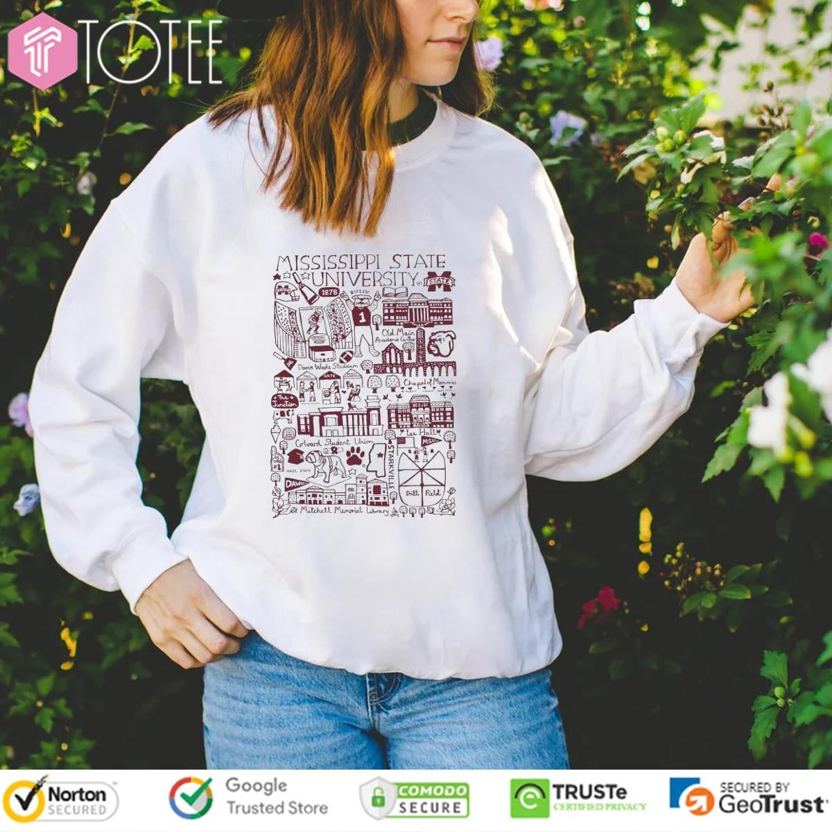 Mississippi State University Bulldogs Art Illustration T-shirt