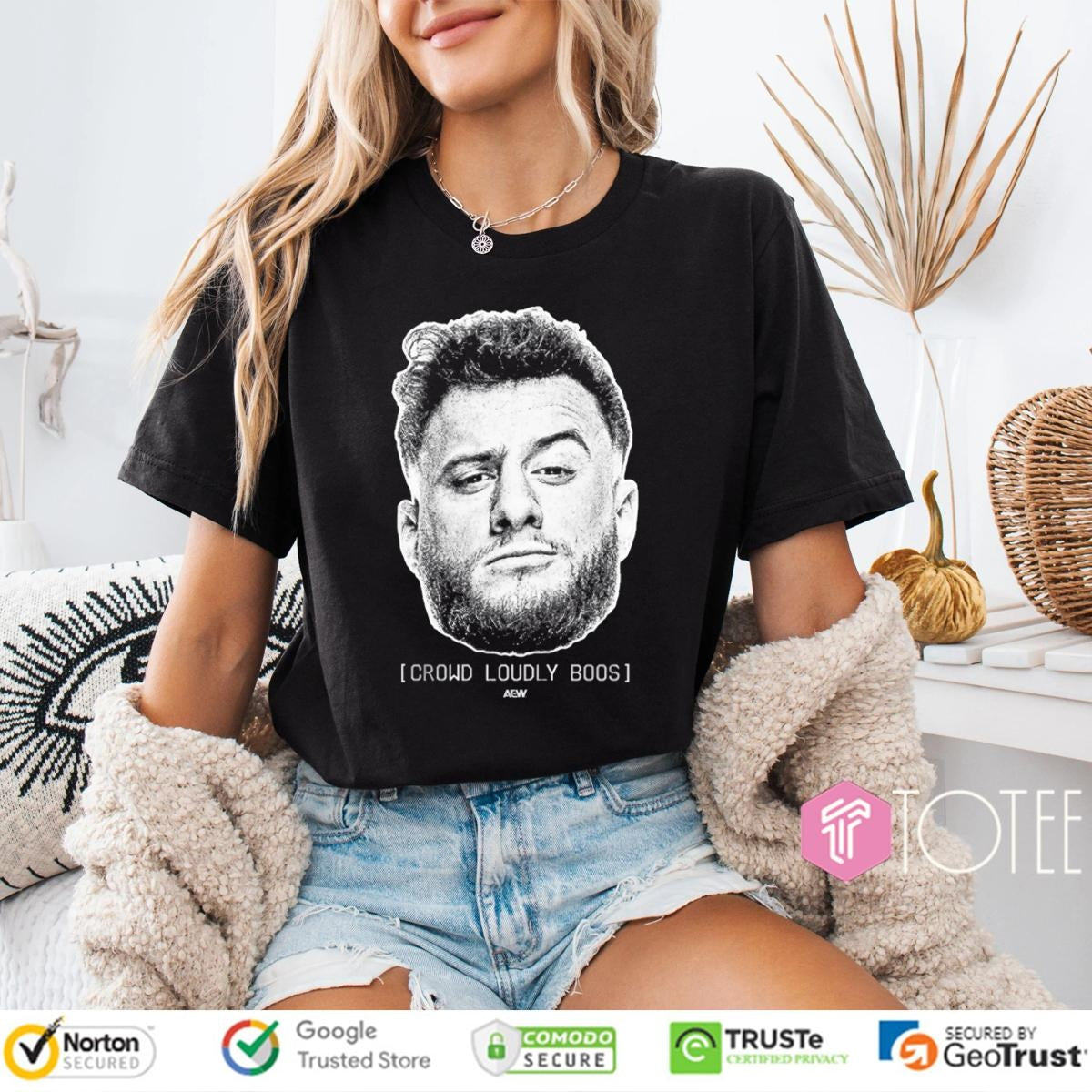 Mjf Crowd Loudly Boos Big Head Aew T-shirt